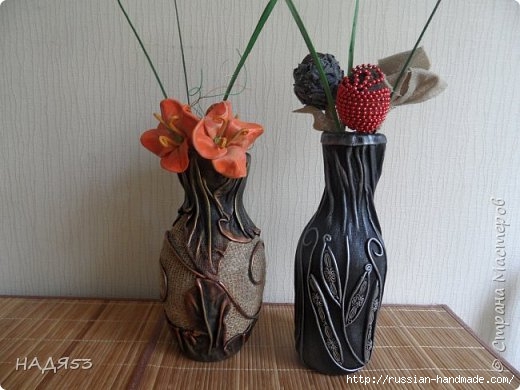 Как сделать красивую вазу из ткани и цемента своими руками