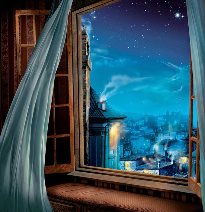 окно в ночь (679x700, 150Kb)