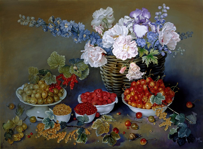 SMALL FRUITS OF SUMMER 66x91 cms Oil on canvas 2000 copy (700x513, 447Kb)