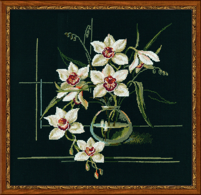 Вышивка Крестом Риолис Орхидеи Схема Вышивки