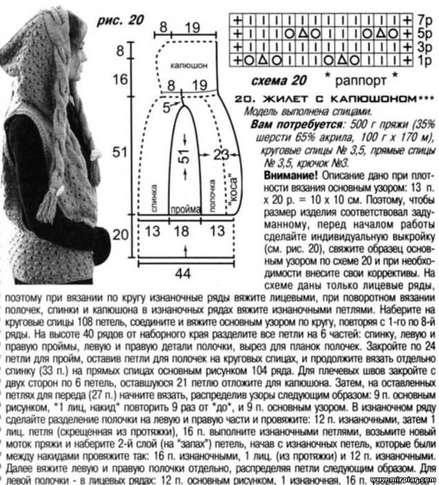 Меховая Жилетка С Копюшоном Выкройка