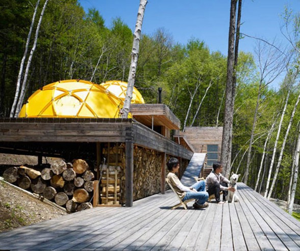 Современное строительство деревянных домов из бруса Деревяный коттедж в горах