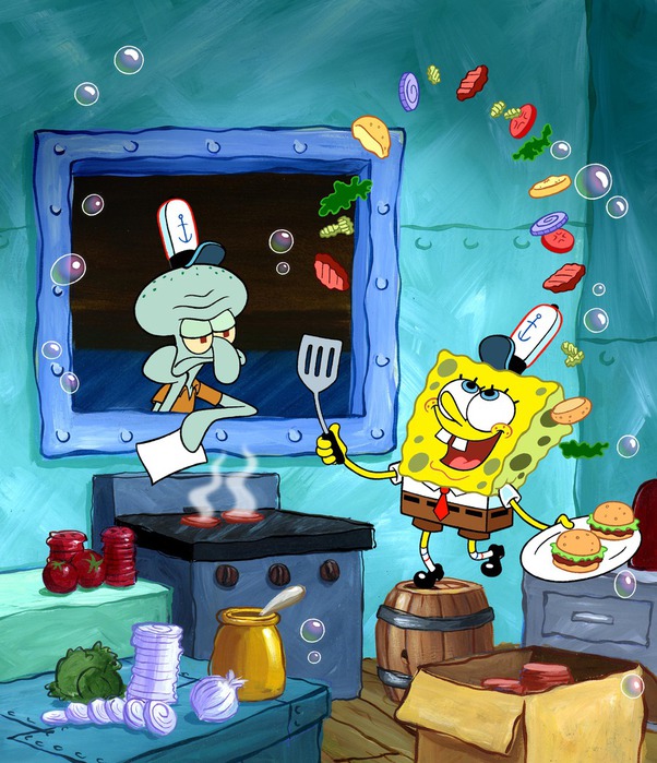 SpongeBob_Flippin_Patties_by_shermcohen (602x700, 150Kb)