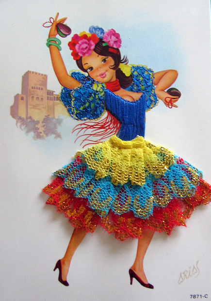 Spanish Flamenco Card  Flickr - Photo Sharing! (435x621, 640Kb)