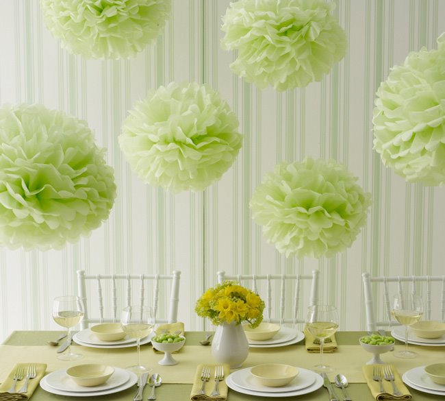 Tissue Pom Poms Wedding Decoration