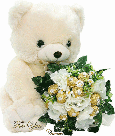 Белый медвежонок с розами (474x561, 328Kb)