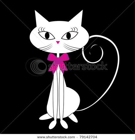 stock-vector-white-cat-on-black-background-79142704 (450x467, 35Kb)