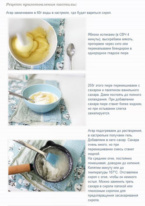 Пастила с агаром рецепт