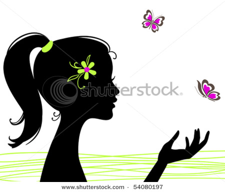 stock-vector-beautiful-girl-silhouette-with-butterfly-54080197 (450x384, 38Kb)