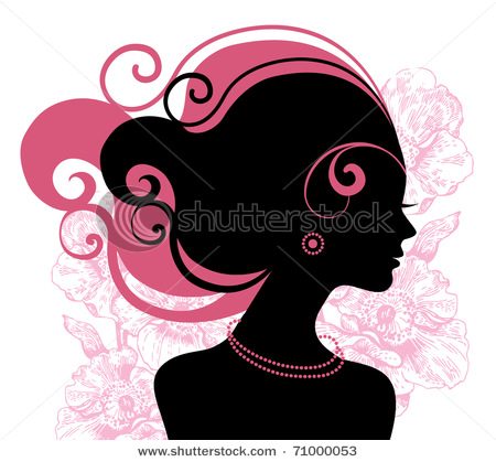 stock-vector-beautiful-woman-silhouette-with-flowers-71000053 (450x419, 68Kb)