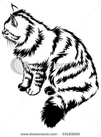 stock-vector-contour-image-of-striped-cat-53183659 (348x470, 46Kb)