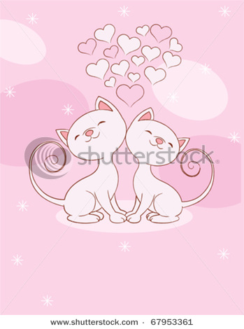 stock-vector-two-cats-in-love-on-pink-card-with-copy-space-67953361 (349x470, 41Kb)