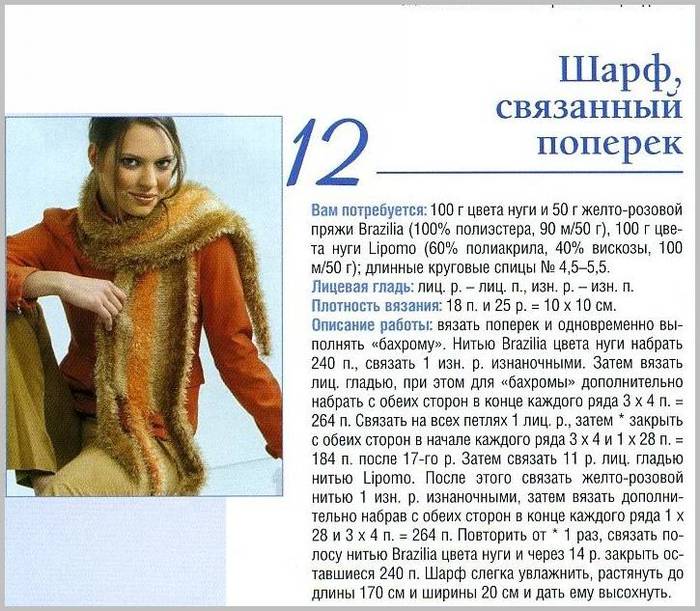 Связать 2 спицами шарф Связать 2 спицами шарф