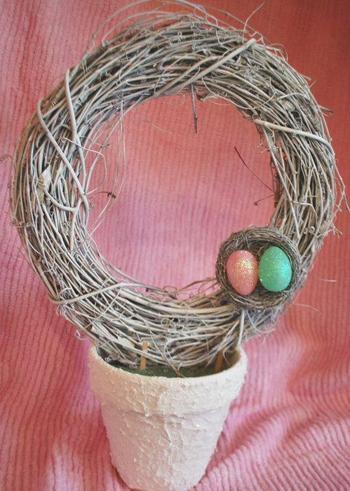 Easter Wreath Topiary- Nest on wreath (499x700, 644Kb)