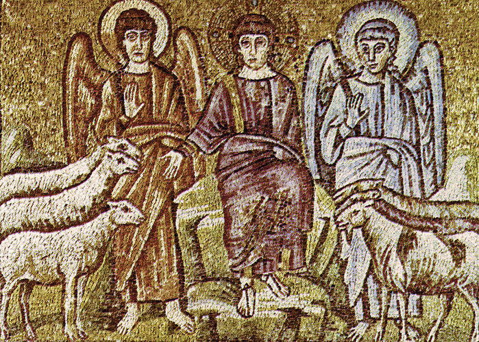 800px-Ravenna,_sant'apollinare_nuovo_cristo_divide_le_pecore_dai_capretti_(inizio_del_VI_secolo) (700x499, 256Kb)