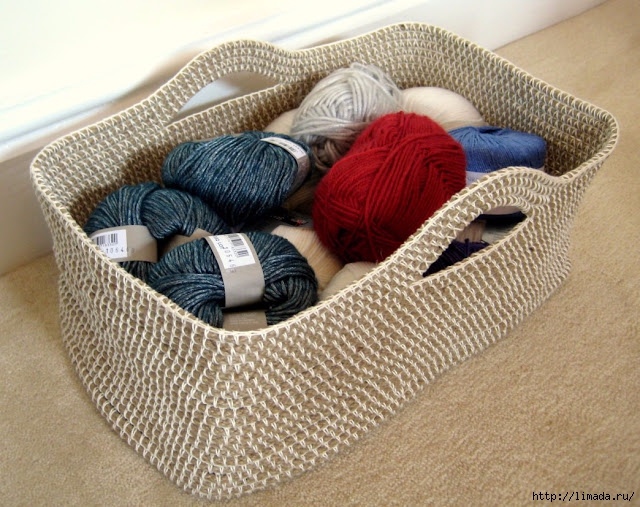 Un panier en corde et crochet (640x507, 288Kb)