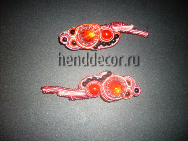 Заколка сутаж мастер класс