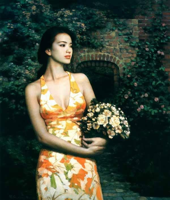 Китайские девушки художника Xie Chuyu (Се Чую)6 (594x700, 374Kb)