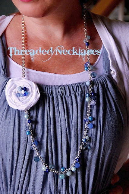 threaded Necklaces blue rosette (428x640, 130Kb)