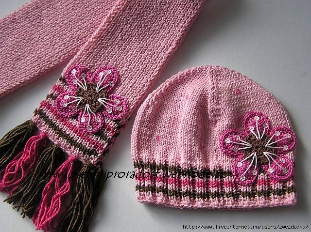 шапка для девочки крючком схема на зиму