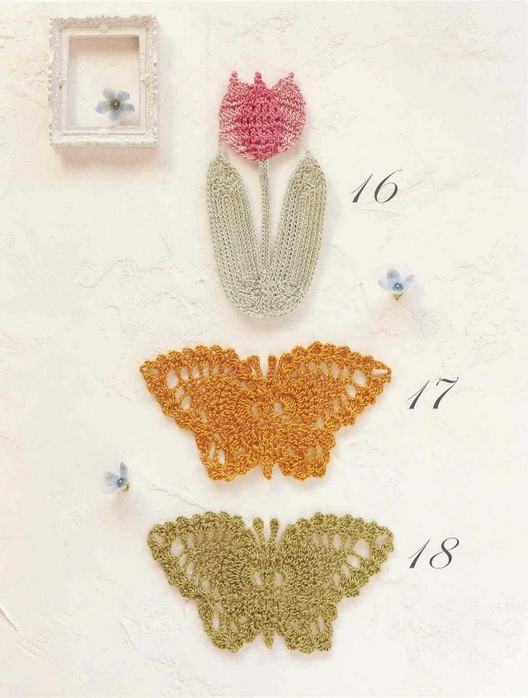 Бабочки крючком схемы и описание простые и красивые
