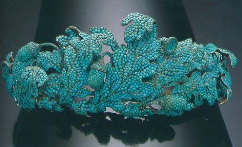turquoise with acorns and oak leaves italian (500x303, 269Kb)