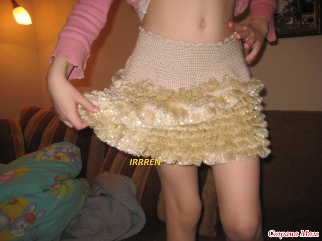 Юбка из ленточной