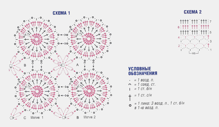 Схемы для вязания крючком круглые мотивы схемы Схемы для вязания крючком круглые мотивы схемы