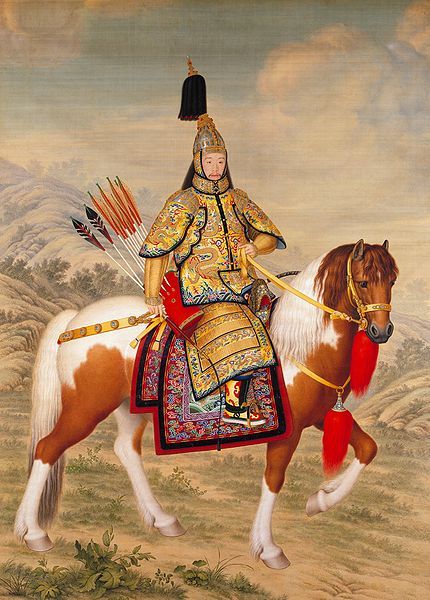 The_Qianlong_Emperor_in_Ceremonial_Armour_on_Horseback (430x600, 66Kb)