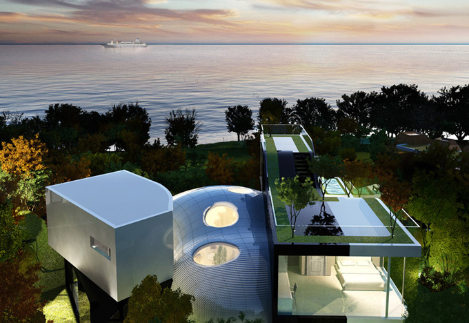 соверменная архитектура Cocoon House фото 3 (680x468, 158Kb)