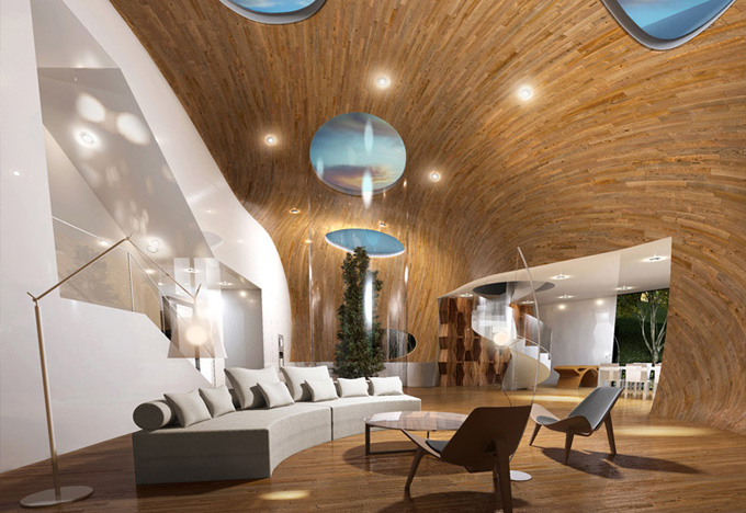 соверменная архитектура Cocoon House фото 5 (680x468, 144Kb)