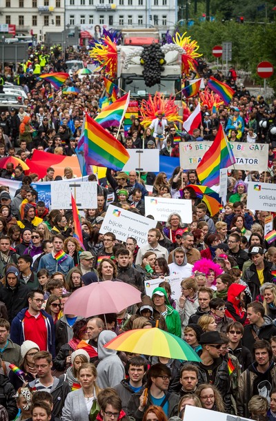 Гей-парад в Варшаве (gay pride parade in Warsaw), Польша, 02 июня 2012 года