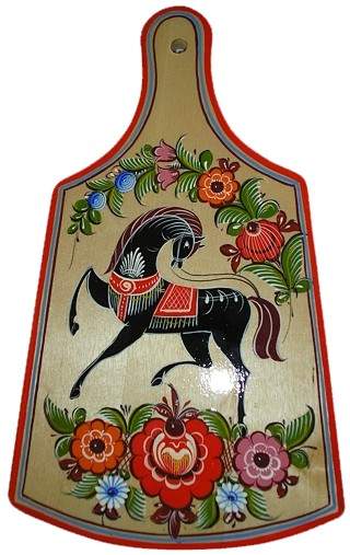 Птица в городецкой росписи – символ семейного счастья: фазан, петух, павлин