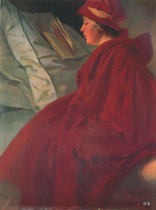 Женщина в красном плаще-1902 (518x700, 187Kb)