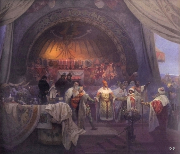 Славянский эпос. Чешский король Пржемысл Отакар II - союз славянских династий, 1924 (700x599, 283Kb)
