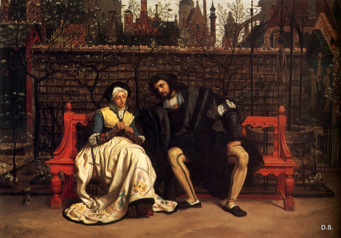 Faust and Marguerite in the Garden, 1861 (700x488, 306Kb)
