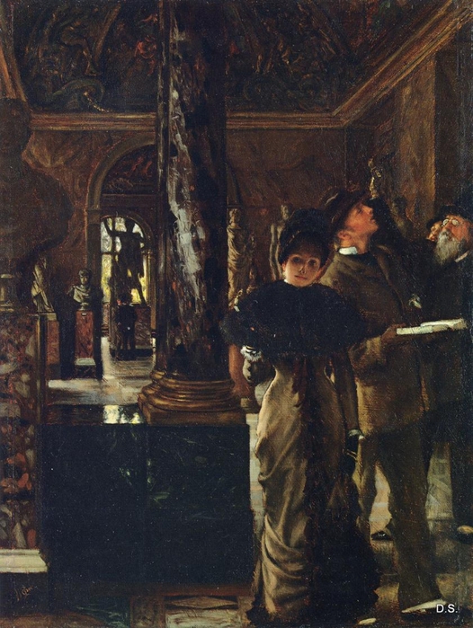 Foreign Visitors at The Louvre, 1880 (526x700, 299Kb)