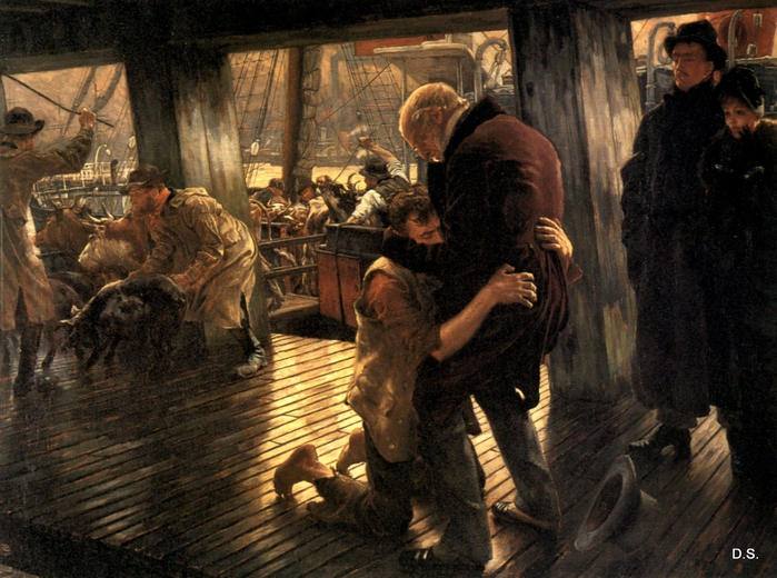 The Prodigal Son in Modern Life - the Return, 1882 (700x520, 320Kb)