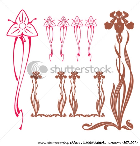 stock-vector-art-nouveau-flowers-vector-pattern-63305641 (450x470, 115Kb)