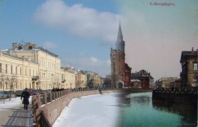 Городские пейзажи Петербурга в прошлом и настоящем 13 (640x410, 62Kb)