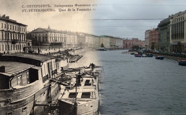 Городские пейзажи Петербурга в прошлом и настоящем 33 (640x395, 82Kb)