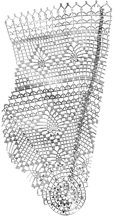 Круглые салфетки крючком. Схемы (7) (371x700, 183Kb)