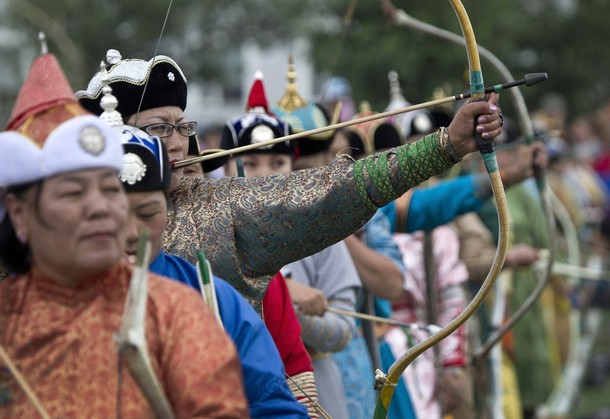 Наадам фестиваль в Улан-Баторе (Naadam Festival in Ulan Bator), Монголия, 11 июля 2012 года