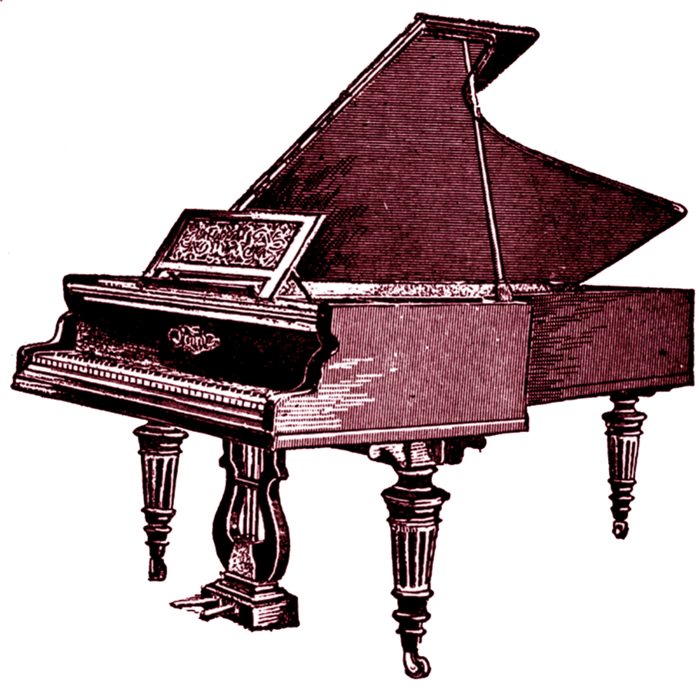 free vintage digi stamp_sepia piano (700x693, 511Kb)