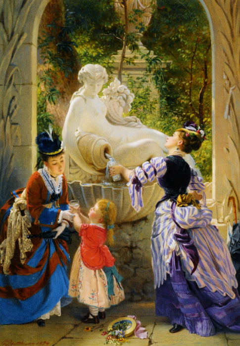 A La Fontaine (1874) by Charles Edouard Boutibonne. (485x700, 149Kb)