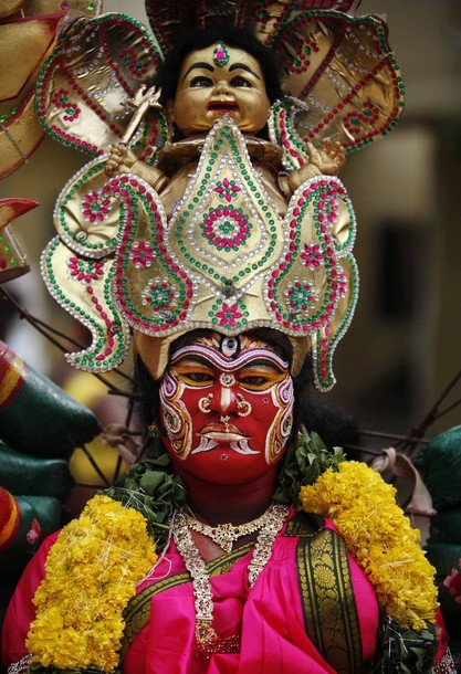 Боналу фестиваль (Bonalu festival) в Хайдарабаде , Индия, 16 июля 2012 года