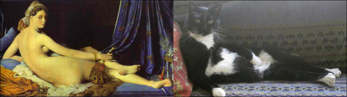 кошки в живописи (700x196, 55Kb)
