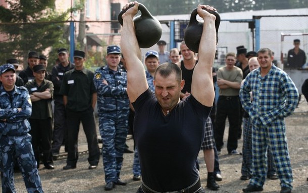 Cоревнования в лагере строгого режима в деревне Арийск, 21 июля 2012 года