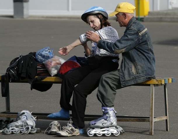 Катания на роликах в Красноярске, 24 июля 2012 года.