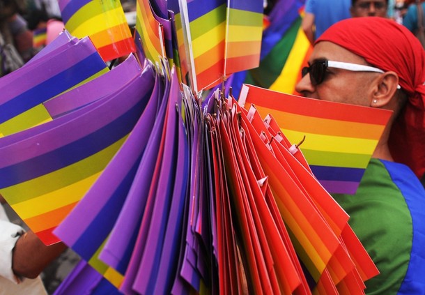 Гей-парад в Калькутте 15 июля 2012 года.